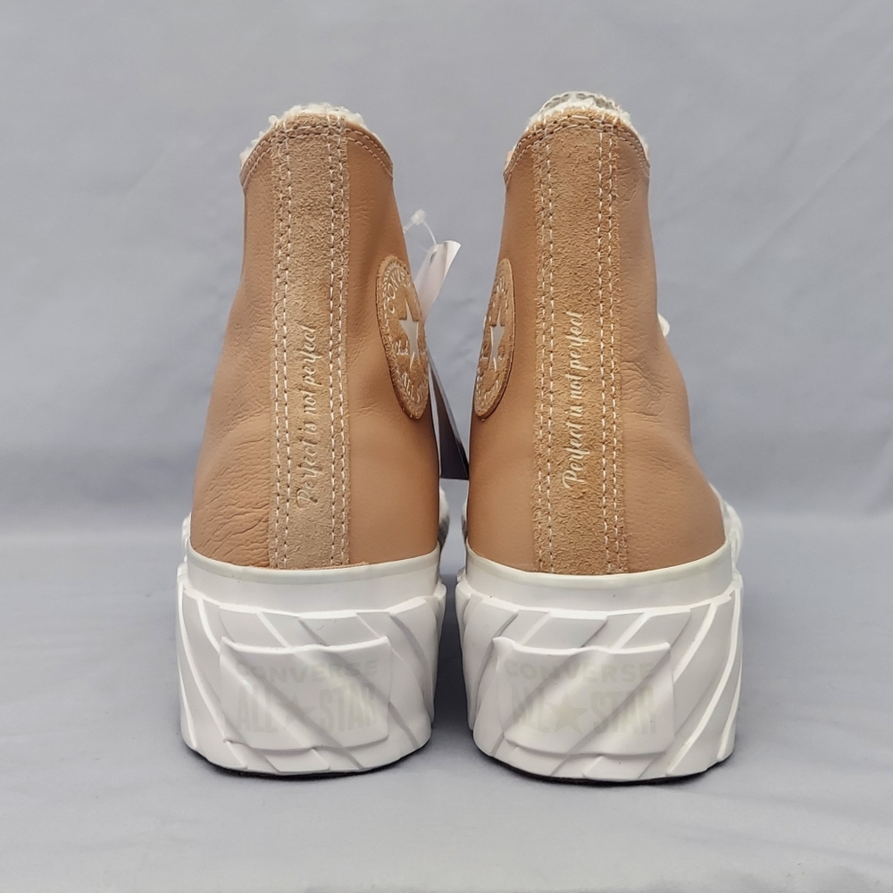 New Converse Lift 2X Hi Platform Sneakers Women's Size 9.5 Leather High-Top - Picture 9 of 13